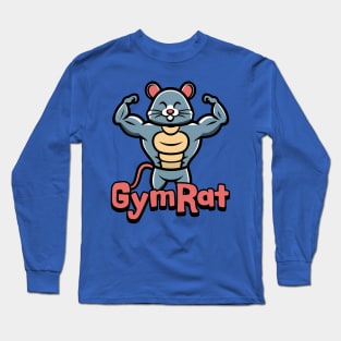 Gymrat Cute Muscular Rat Long Sleeve T-Shirt